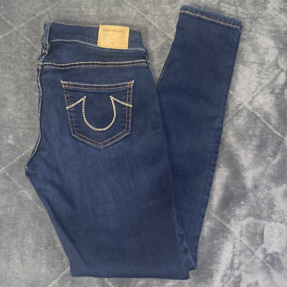True religion low rise super skinny jeans